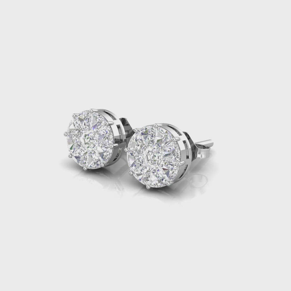 Round cut diamond on sale studs