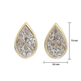 Pear Cut Diamond Illusion Earrings Designed with Fancy Cut Diamonds for a Brilliant 1 Carat Solitaire Look