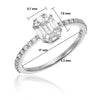 Invisible Set Fancy Diamond Ring with 2 Carat Face-Up Stunning Sparkle and Elegant Design