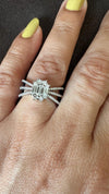 3 Carat Face Up Diamond Ring with Triple Split Shank Bold Luxurious Design for a Stunning Statement