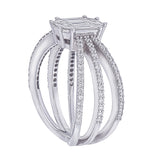 3 Carat Face Up Diamond Ring with Triple Split Shank Bold Luxurious Design for a Stunning Statement