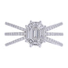 3 Carat Face Up Diamond Ring with Triple Split Shank Bold Luxurious Design for a Stunning Statement