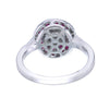 Marquise Princess Illusion Ring with Halo of Invisible Set Rubies  Elegant Timeless Design with a Touch of Vibrant Color