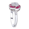 Marquise Princess Illusion Ring with Halo of Invisible Set Rubies  Elegant Timeless Design with a Touch of Vibrant Color