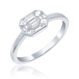 Bezel Set East West 1 Carat Face-Up Pie Cut Diamond Ring Modern Elegance with a Bold Stylish Look