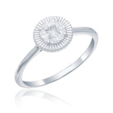 Sun Diamond Ring with Half Carat Face-Up Diamond Radiant Design with a Touch of Timeless Elegance