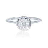 Sun Diamond Ring with Half Carat Face-Up Diamond Radiant Design with a Touch of Timeless Elegance