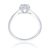 Sun Diamond Ring with Half Carat Face-Up Diamond Radiant Design with a Touch of Timeless Elegance