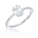 Invisible Set Fancy Diamond Ring with 2 Carat Face-Up Stunning Sparkle and Elegant Design