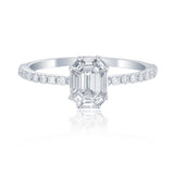 Invisible Set Fancy Diamond Ring with 2 Carat Face-Up Stunning Sparkle and Elegant Design