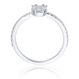 Invisible Set Fancy Diamond Ring with 2 Carat Face-Up Stunning Sparkle and Elegant Design