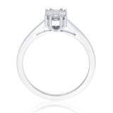 1 Carat Face-Up Invisible Set Diamond Ring Stunning Seamless Sparkle for Timeless Elegance