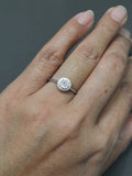 Sun Diamond Ring with Half Carat Face-Up Diamond Radiant Design with a Touch of Timeless Elegance