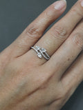 Minimalist Ring with Baguette Round Diamonds  Sleek Elegant Design for a Modern Timeless Look