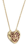 Invisible set ruby heart Necklace