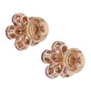 Invisible Set Minimal Ruby Diamond Flower Earrings Elegant Subtle Sparkle with a Touch of Color