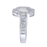 Invisible Set Fancy Cut Diamonds Statement Ring Bold, Stunning Design with Exceptional Sparkle and Luxury