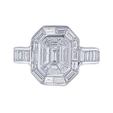 Invisible Set Fancy Cut Diamonds Statement Ring Bold, Stunning Design with Exceptional Sparkle and Luxury