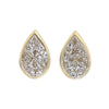 Pear Cut Diamond Illusion Earrings Designed with Fancy Cut Diamonds for a Brilliant 1 Carat Solitaire Look