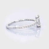 Invisible Set Fancy Diamond Ring with 2 Carat Face-Up Stunning Sparkle and Elegant Design