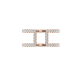 Petite Minimalist Diamond Beaded Bar Ring