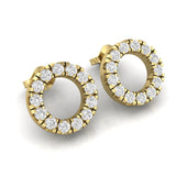 Gold Earrings with Diamonds