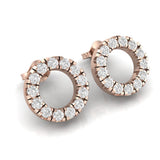 Gold Earrings with Diamonds