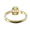 18k Emerald Cut Illusion Diamond Ring for Stylish Women