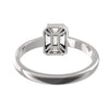 18k Emerald Cut Illusion Setting Diamond Ring for Women