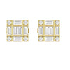 TE073 - Unique Design Gold with Diamond Earrings Jewelry for Women and Girls