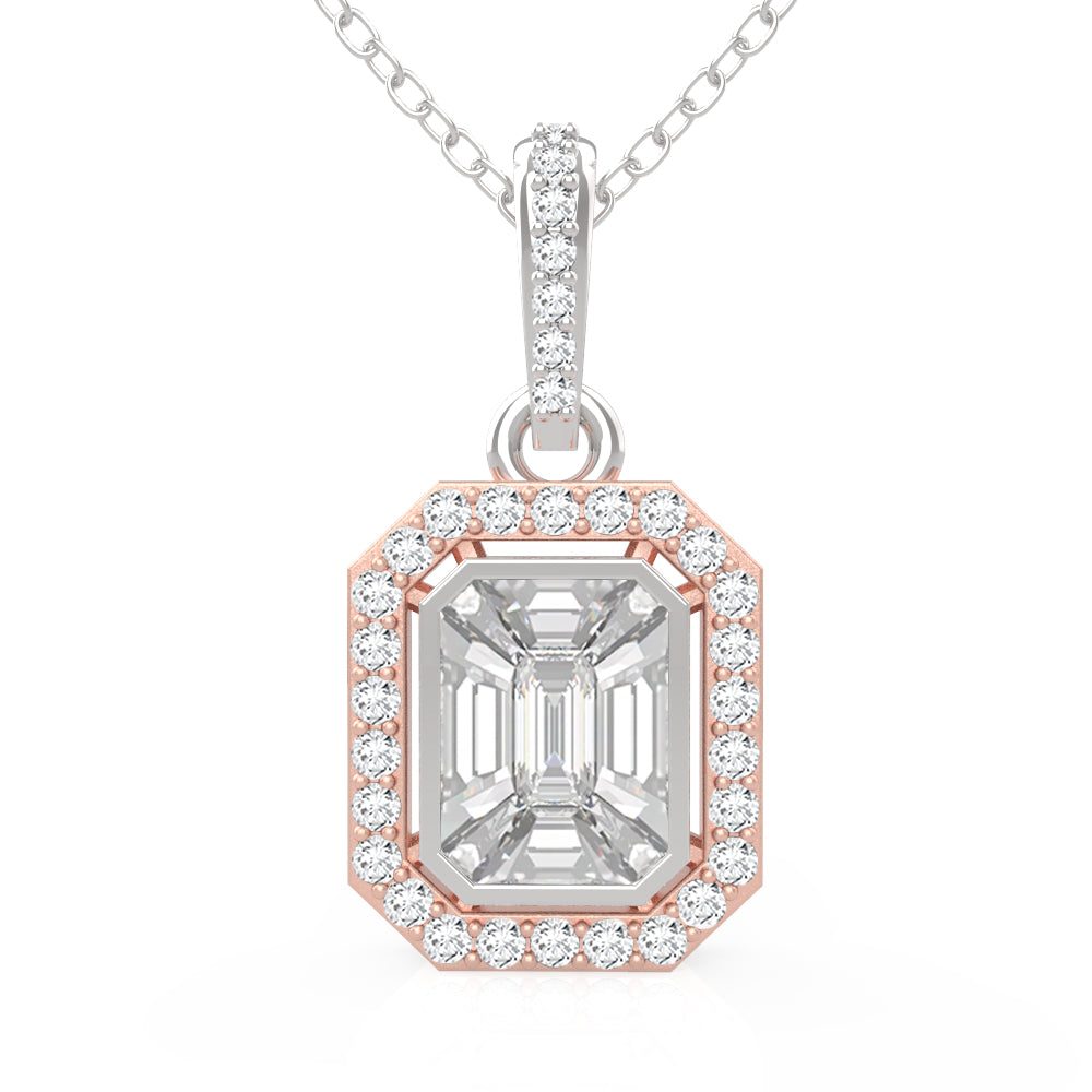 Amazon.com: 1/2 Carat 14K White Gold GIA Certified Emerald Cut Diamond  Pendant Necklace Value Collection (J-K Color, VS2-SI1 Clarity) - 0.50 Ct 16  inch gold chain : Clothing, Shoes & Jewelry