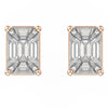 Emerald Cut Diamond Studs | Diamond Studs | Trinity Designer Jewel