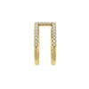 Petite Minimalist Diamond Beaded Bar Ring