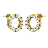 Gold Earrings with Diamonds