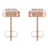 AE006 - Dazzling Step Cut Diamond Earrings for Young Ladies