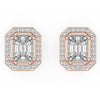 AE006 - Luxurious Emerald Cut Diamond Earstuds for Women