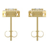 AE006 - Radiant Step Cut Diamond Earstuds for Elegant Women