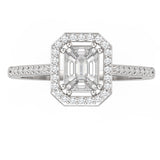 Dazzling Step Cut Pie Cut Diamond Ring in 18k Gold