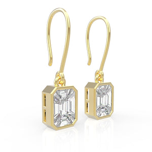 Elegant TE022 Diamond Earrings with French Wires