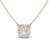 Round Diamond Invisible Illusion Necklace Ideal Jewelry for Women 