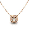 Round Diamond Invisible Illusion Necklace Jewelry for Women