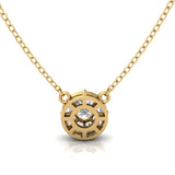 TNK017 Round Diamond Invisible Illusion Necklace