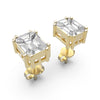 TE011 - Diamond Earrings with 18k Emerald Cut Illusion Setting for Women and Girls