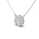 TNK017 Round Diamond Invisible Illusion Necklace