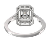 TR013 - Luxurious Step Cut Mosaic Diamond Ring for Girls