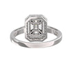 TR017 - 18k Emerald Cut Illusion Setting Diamond Ring – A Timeless Piece for Women