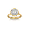 TR065 - Luxe Pizza Cut Diamond Ring Featuring Round Diamond Illusion and Bezel Setting
