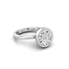 TR065 - Timeless Pizza Cut Diamond Ring with Round Diamond Illusion Bezel Design
